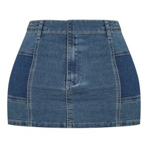 PLT Jean mini skirt - has stretch to it.